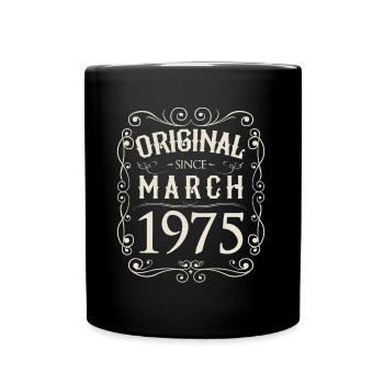 Vintage - Original depuis l'anniversaire de mars 1975 - Mug uni - noir - Devant