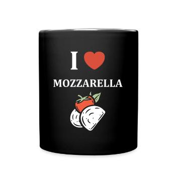 Humour mozzarella - Mug uni - noir - Devant