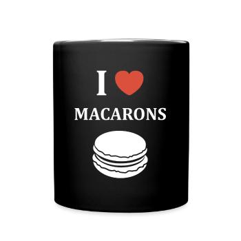 i love macaroons - Full Colour Mug - black - Front