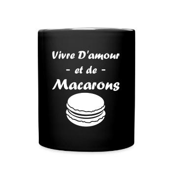 macarons - Mug uni - noir - Devant