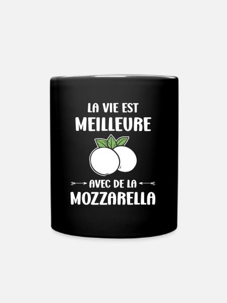 Humour mozzarella - Mug uni - noir