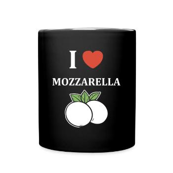 Humour mozzarella - Mug uni - noir - Devant