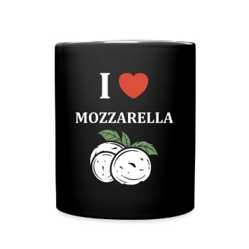 Humour mozzarella - Mug uni - noir - Devant