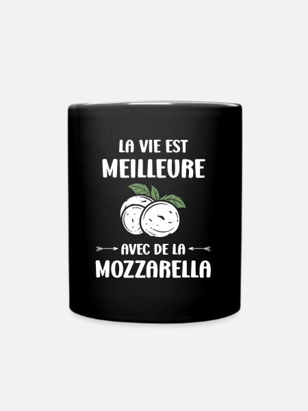 Humour mozzarella - Mug uni - noir