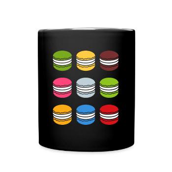 macarons - Mug uni - noir - Devant
