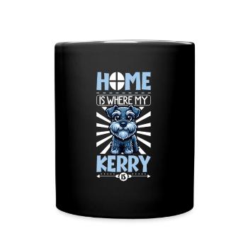 Zuhause - Kerry Blue Terrier - Tasse einfarbig - Schwarz - Vorne