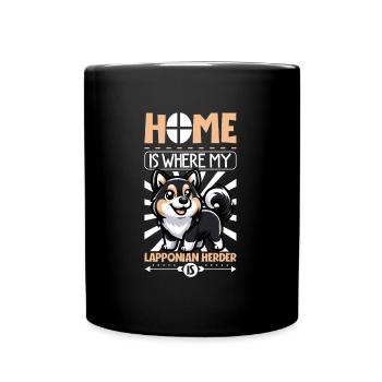 Home - Lapland Reindeer Dog - Full Colour Mug - black - Front