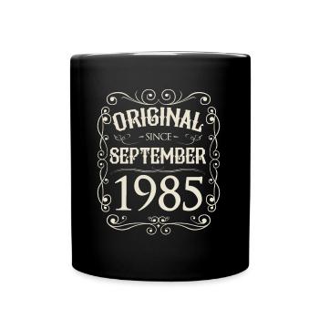 Vintage - Original since September 1985 Birthday - Full Colour Mug - black - Front
