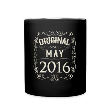 Vintage - Original since May 2016 Birthday - Full Colour Mug - black - Front