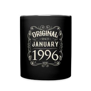 Millésime - Original depuis janvier 1996 Anniversaire - Mug uni - noir - Devant