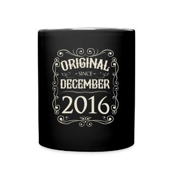 Vintage - Original since December 2016 Birthday - Full Colour Mug - black - Front