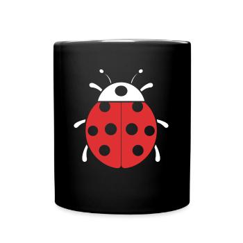 Little Ladybug - Full Colour Mug - black - Front