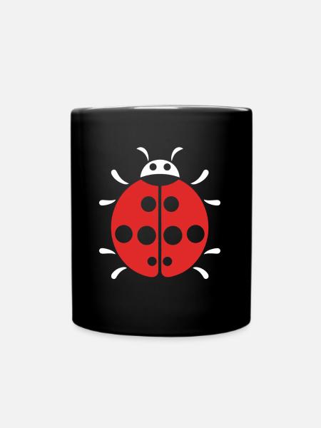 Kleiner Marienkäfer - Tasse einfarbig - Schwarz