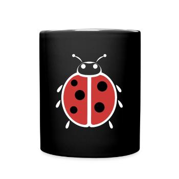 Little Ladybug - Full Colour Mug - black - Front