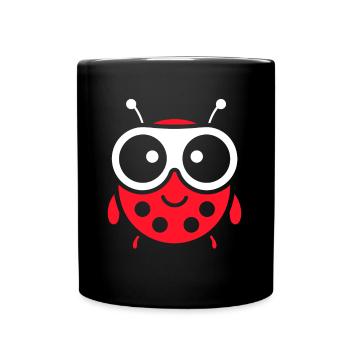 Little Ladybug - Full Colour Mug - black - Front