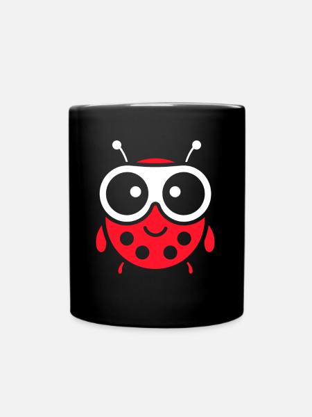 Kleiner Marienkäfer - Tasse einfarbig - Schwarz