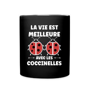 Citation Humour Petite coccinelle - Mug uni - noir - Devant