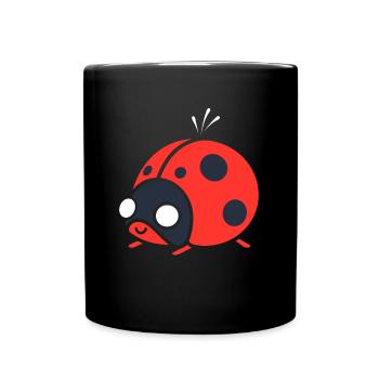 Little Ladybug - Full Colour Mug - black - Front