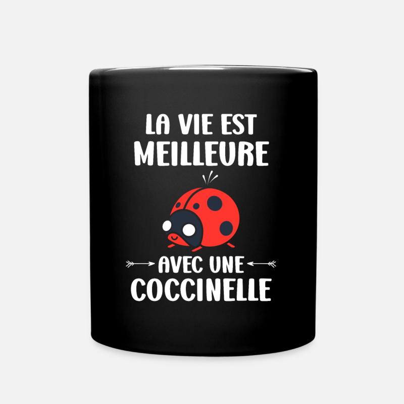 Citation Humour Petite coccinelle - Mug uni - noir
