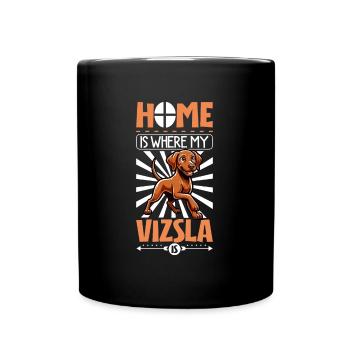 Zuhause - Magyar Vizsla - Tasse einfarbig - Schwarz - Vorne