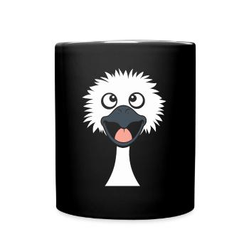 autruche - Mug uni - noir - Devant