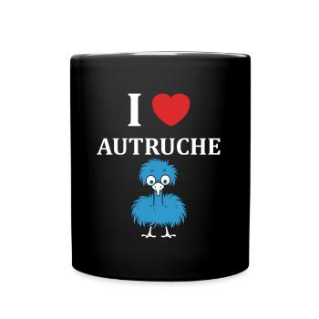 Humour autruche - Mug uni - noir - Devant