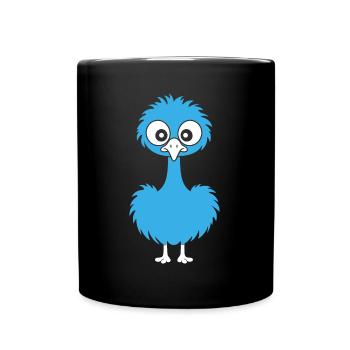 autruche - Mug uni - noir - Devant
