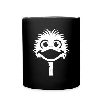 autruche - Mug uni - noir - Devant
