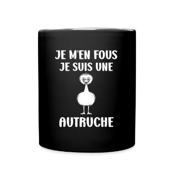 Humour autruche - Mug uni - noir - Devant