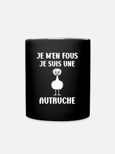 Humour autruche - Mug uni - noir