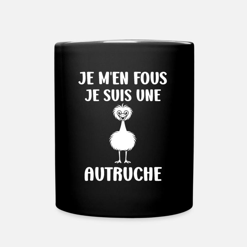 Humour autruche - Mug uni - noir