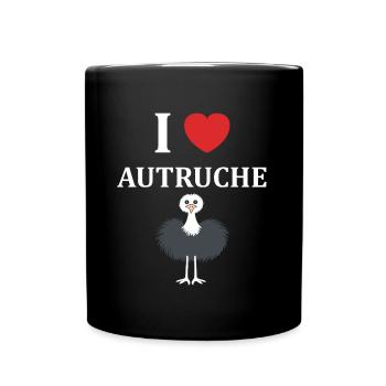 Humour autruche - Mug uni - noir - Devant