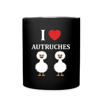 Humour autruche - Mug uni - noir - Devant