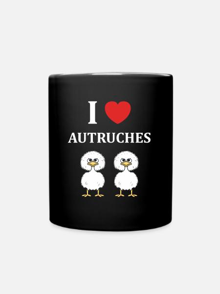 Humour autruche - Mug uni - noir