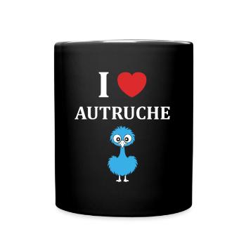 Humour autruche - Mug uni - noir - Devant