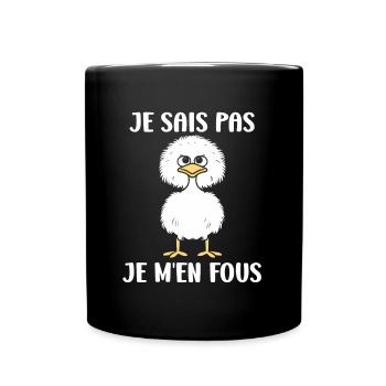 Humour autruche - Mug uni - noir - Devant