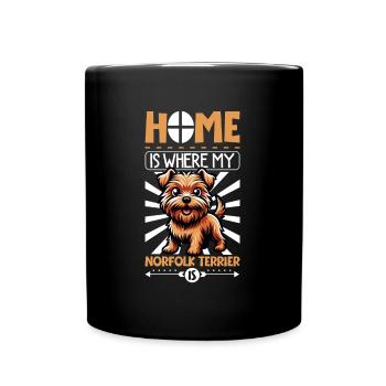 Home - Norfolk Terrier - Full Colour Mug - black - Front