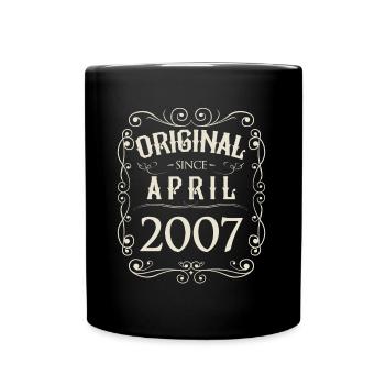 Vintage - Original depuis l'anniversaire d'avril 2007 - Mug uni - noir - Devant