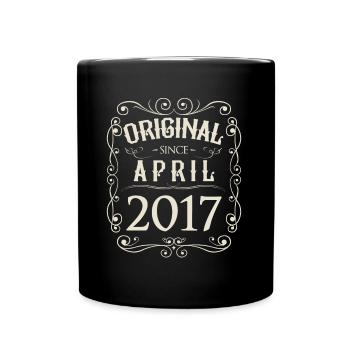 Vintage - Original depuis l'anniversaire d'avril 2017 - Mug uni - noir - Devant