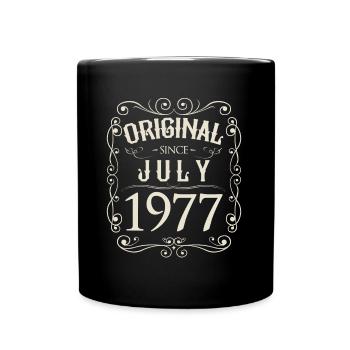 Vintage - Original depuis l'anniversaire de juillet 1977 - Mug uni - noir - Devant