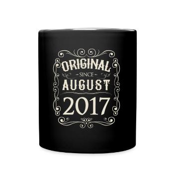 Vintage - Original depuis l'anniversaire d'août 2017 - Mug uni - noir - Devant