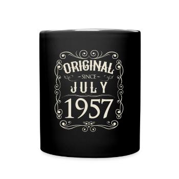 Vintage - Original depuis l'anniversaire de juillet 1957 - Mug uni - noir - Devant