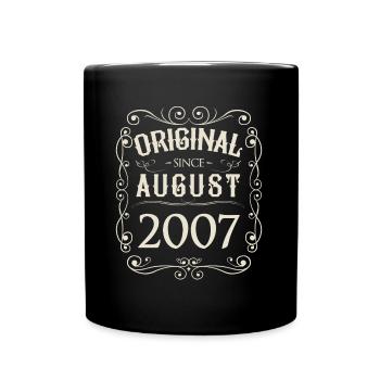Vintage - Original depuis l'anniversaire d'août 2007 - Mug uni - noir - Devant