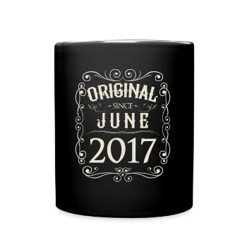 Vintage - Original depuis l'anniversaire de juin 2017 - Mug uni - noir - Devant