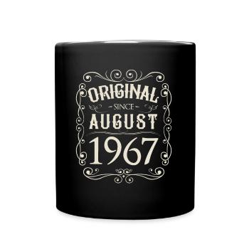 Vintage - Original depuis l'anniversaire d'août 1967 - Mug uni - noir - Devant