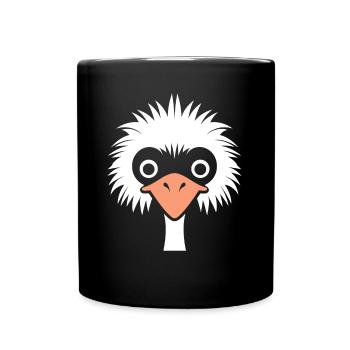 autruche - Mug uni - noir - Devant