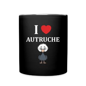 Citation autruche - Mug uni - noir - Devant