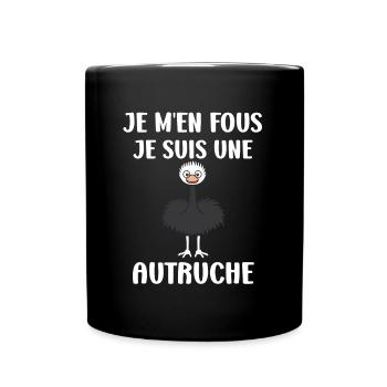 Citation autruche - Mug uni - noir - Devant
