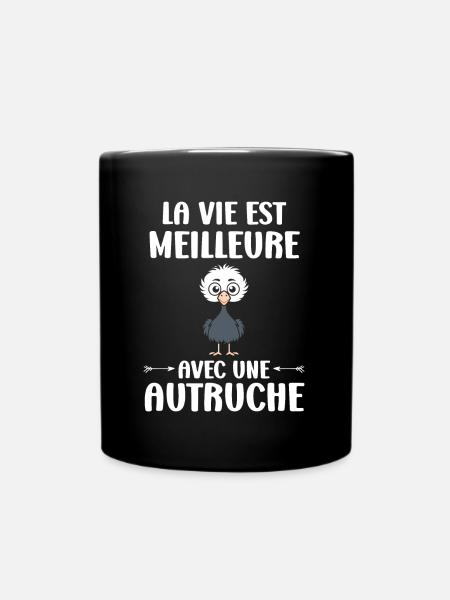Citation autruche - Mug uni - noir