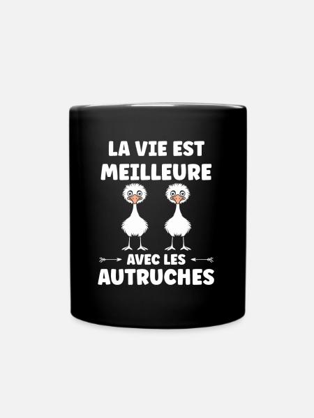 Citation autruche - Mug uni - noir